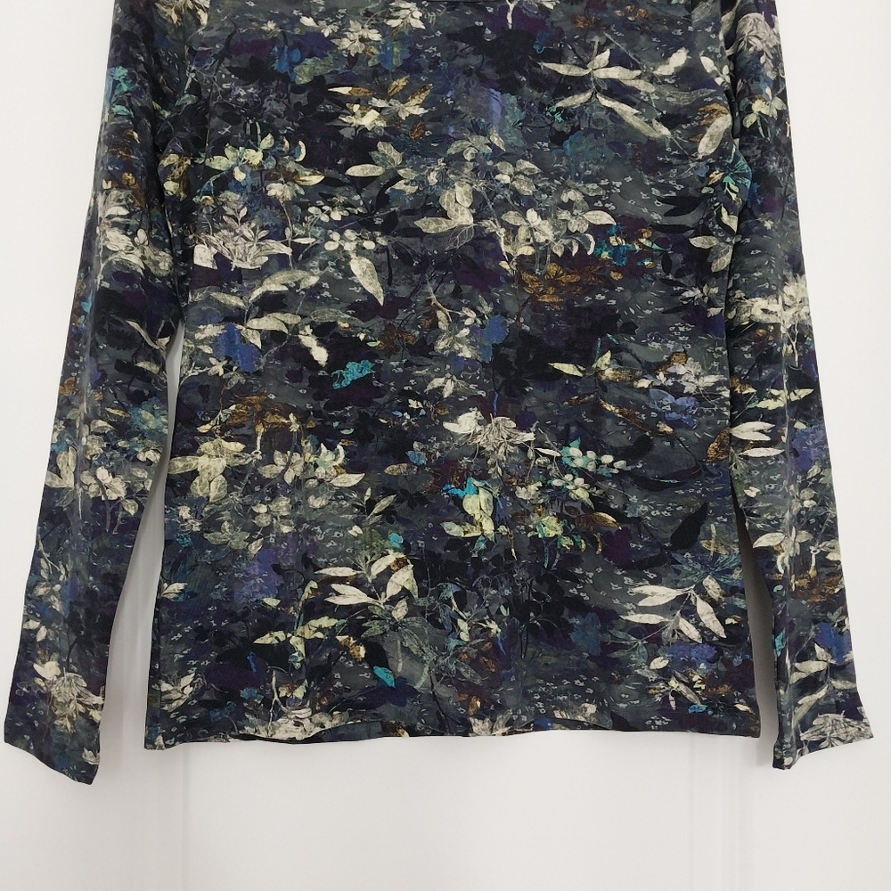 Peruvian Connection Blue Floral Long Sleeve Tee - Picture 5 of 9
